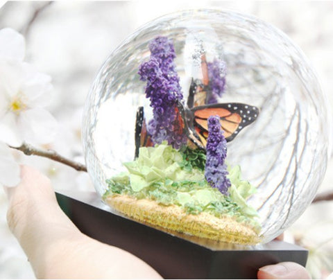 Butterfly Purple Flower Snowball