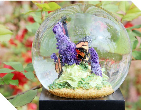 Butterfly Purple Flower Snowball