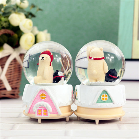 Polar Bear and Penguin Snow Ball