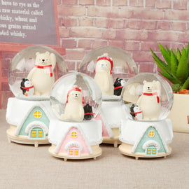 Polar Bear and Penguin Snow Ball