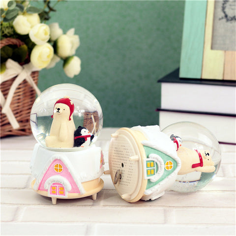 Polar Bear and Penguin Snow Ball