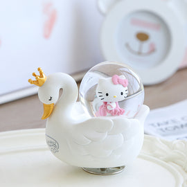 Mini Kitty with Swan Snow Ball