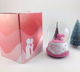 Pink Heart Tower Snow Ball