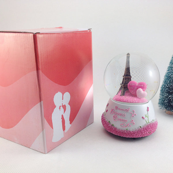 Pink Heart Tower Snow Ball
