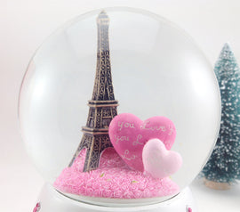Pink Heart Tower Snow Ball