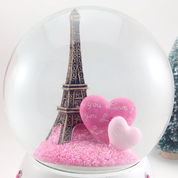 Pink Heart Tower Snow Ball