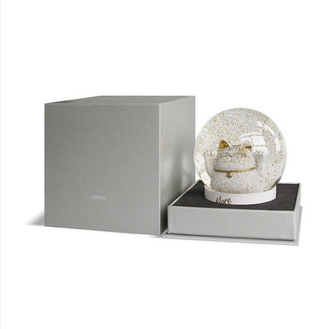 Lucky Cat Crystal Snow Ball