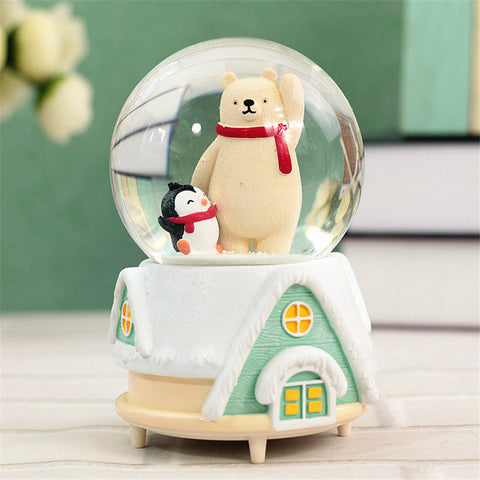 Polar Bear and Penguin Snow Ball